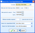 Free Appointment Search - click for full size image