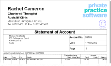 Statement of Account - click for full size image